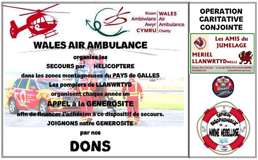 « Air ambulance » : très important lorsque vous habitez dans les Mid-Wales